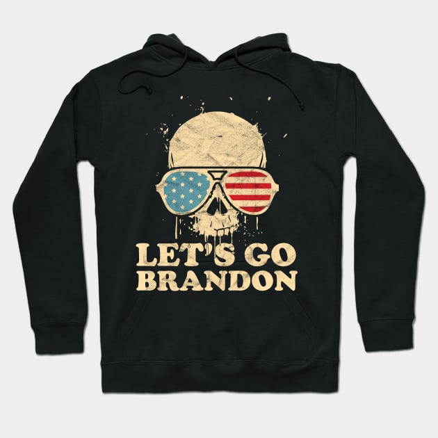 Let's Go Brandon American Flag Impeach Biden Hoodie by  Funny .designs123